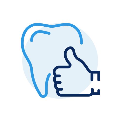 Icon of Tooth With Thumbs Up