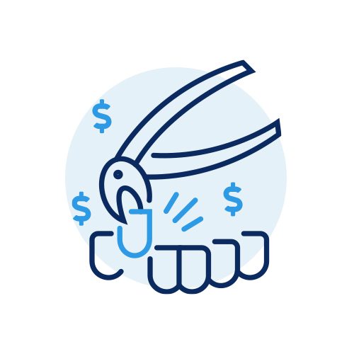 Icon of Tooth Being Extracted