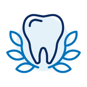 Icon of Tooth Surrounded by Laurel Leafs