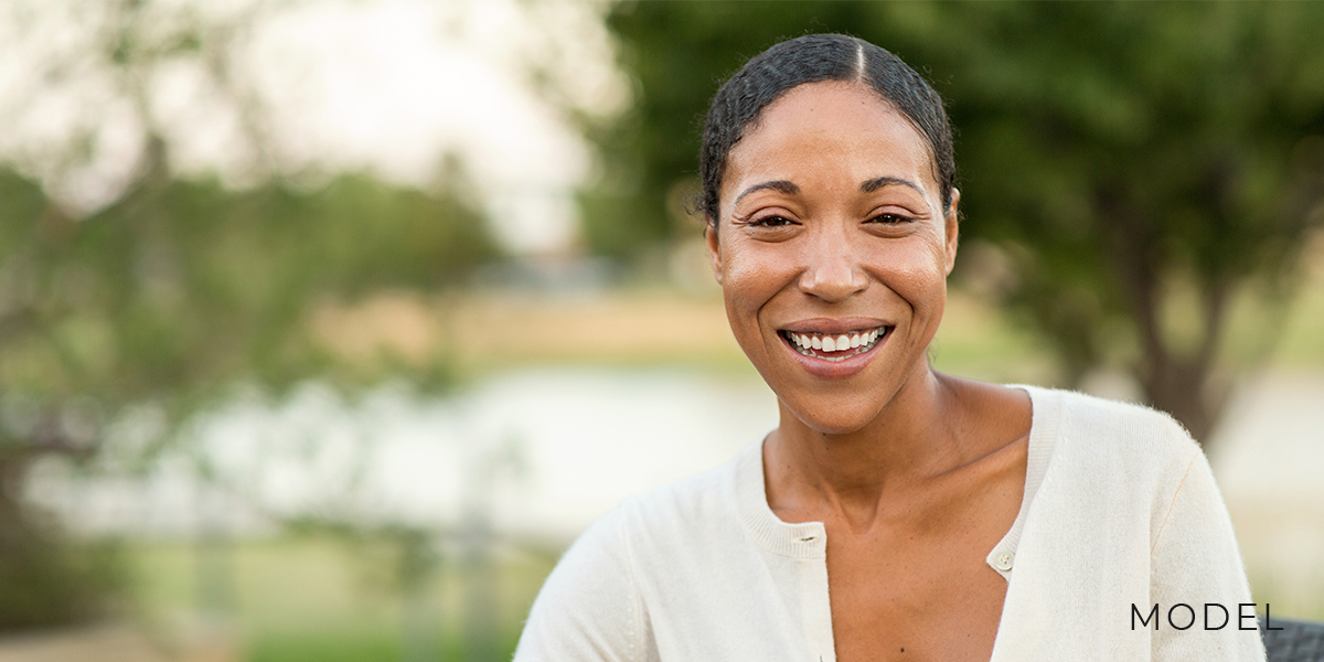 African American Women Smiling Outdoors